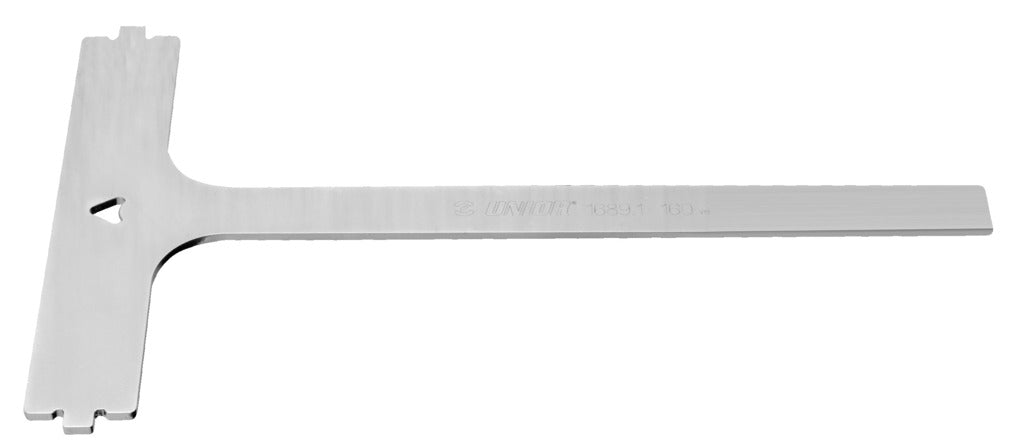 Unior 1689.1 Pro Truing Stand calibration tool, flat steel reference gauge for setting wheel-truing stand jaws