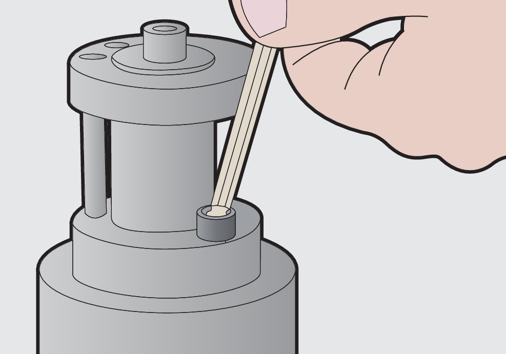 Unior 220/3SL ball-end hex wrench engaging a fastener off-axis, official usage illustration