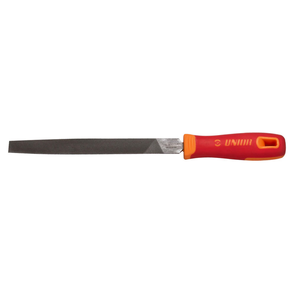 Unior half-round bastard file with ergonomic handle