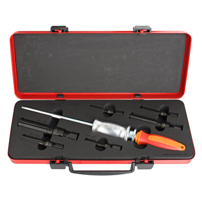 Unior Inner Bearing Puller 689/2BI-US, the slide-hammer-and-collet workshop tool for pulling cartridge bearings out of bicycle hubs