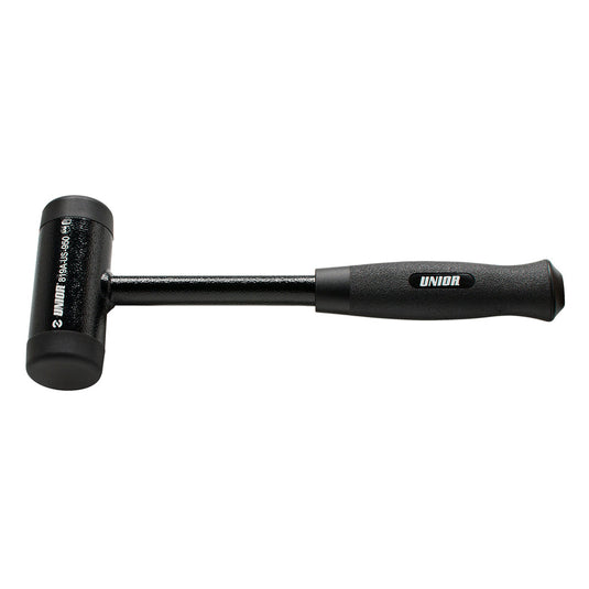 Unior 819A-US deadblow hammer with one-piece polyurethane shell, the bike-shop default for non-marring strikes