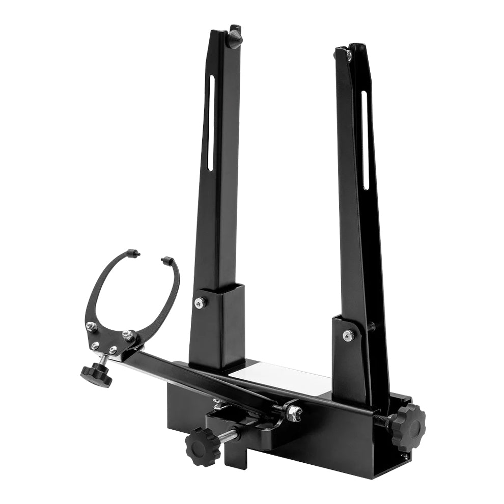 Unior Pro Truing Stand 1689, the bench-mounted tool for bringing a wheel back into true
