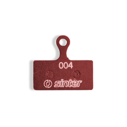 Sinter Red s004 organic disc brake pad with mounting tab, for Shimano XTR, XT and SLX G/L Type calipers