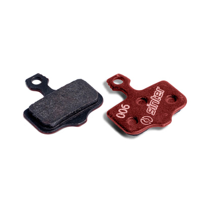 Sinter 006 Red disc brake pads, organic compound pair on steel backing plate for Avid and SRAM hydraulic calipers