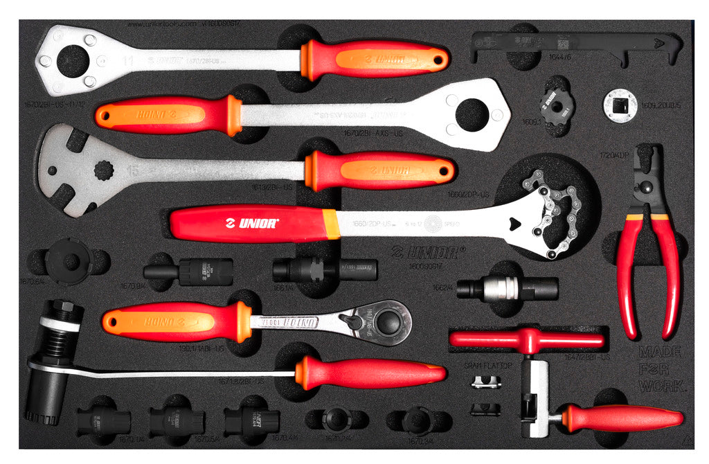 Bike Tool Set in Tool Tray