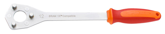 Unior Cassette Wrench 11/12t - three-pin cassette-holding wrench with 350 mm handle, etched 12 SRAM 1X Compatible