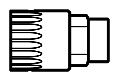 Line drawing of Unior 1671.1/4 20-tooth cartridge bottom bracket socket, side view, no dimension callouts