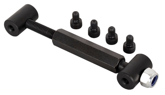 Unior 1693.23 adjustable screw for 1693.1 and 1693.1S round-jaw clamps: threaded spindle, two barrel nuts, hex body, nylon-insert locknut, four socket-head screws