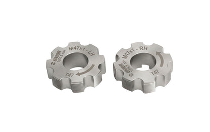 Unior Taps T47, pair of M47x1 LH and RH bottom bracket thread-cutting taps marked 1695.5 for T47 BB shells