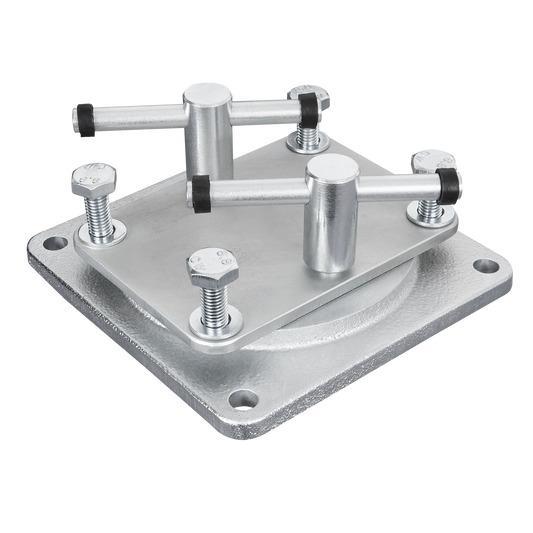 Unior swivel base accessory for 721/6 and 721Q/6 bench vice, mounted steel plate with bolted pivot rollers