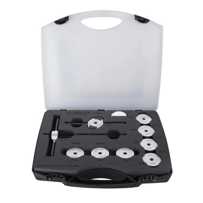 Unior Bottom Bracket Bearing Press Kit 1721BB in case, press tool with bushings for BB30, BB86/92 and DUB shells