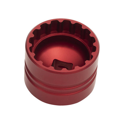 Unior Fazua Ride 60 Lockring Tool 1724.FR60, red anodized aluminum socket for the Fazua e-bike motor lockring