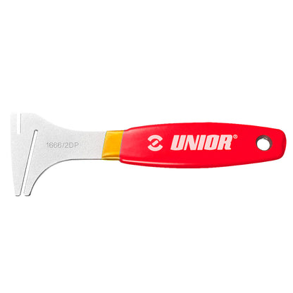 Unior 1666/2DP Rotor Truing Fork, forked steel head with red handle for straightening bent disc brake rotors