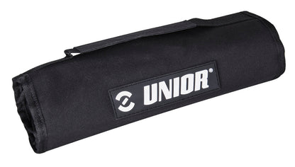 Tool Wrap Kit 1600WRAP-US rolled closed in its 500 x 285 mm coated-PU 970ROLL carrier with Unior patch
