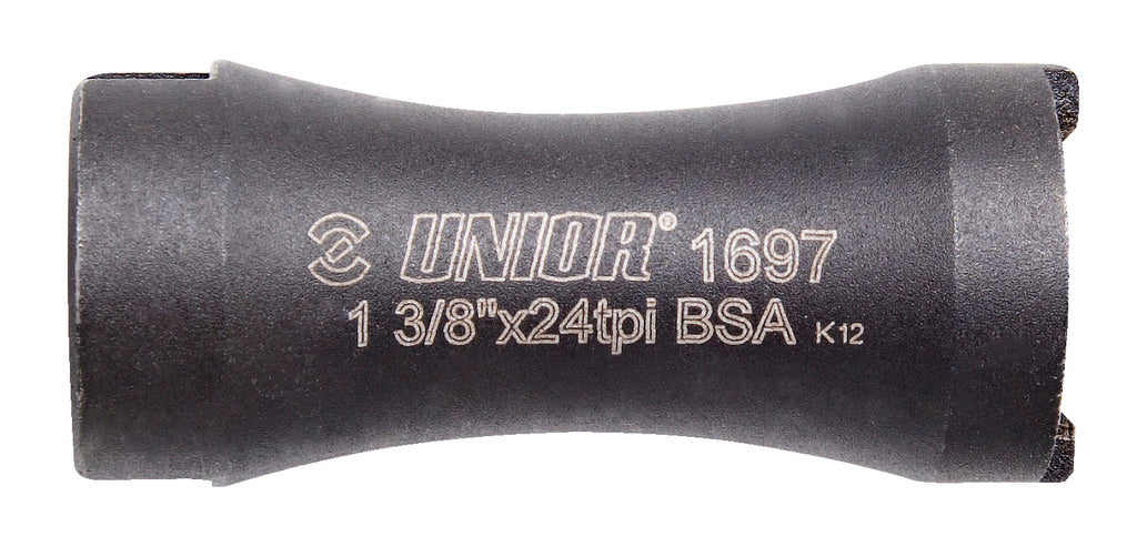 Unior 1697.2/4 adapter for BSA tap engraved 1 3/8 x 24tpi BSA, mates tap to the 1695/4BI magnetic handle, two included in set 1697.3