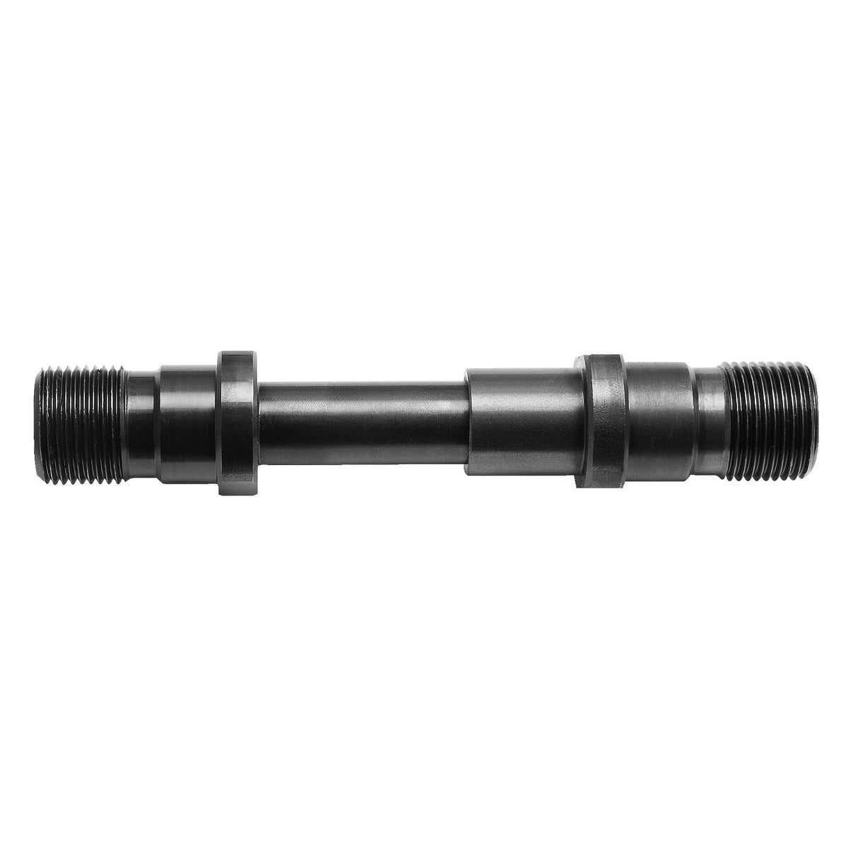 Unior 1697.4 guide for bottom bracket taps shown full length: black steel rod threaded at both ends, with two raised collars