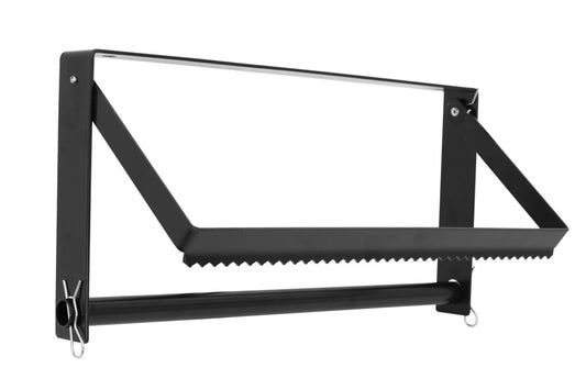 Unior Paper Towel Holder h.990.PAP-BLACK, black powder-coated wall bracket with serrated tear bar for 1693EL benches