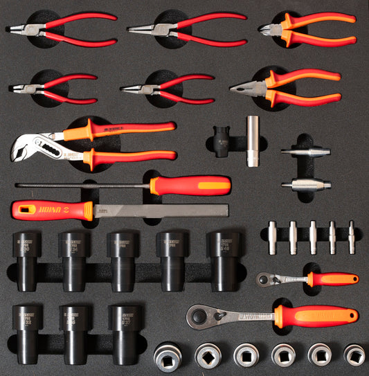 Set of tools in tray 3 for 2600D Suspension Specialized Tools
