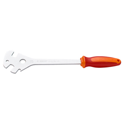 Unior 1613/2BI-US Pro Pedal Wrench, 15 mm slim head for tight crank-arm clearance on road and MTB pedals