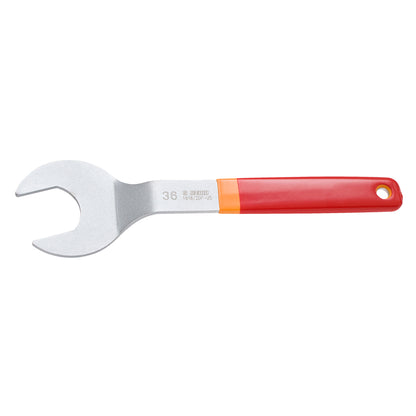 Unior Offset Cone Wrench 1618/2DP, single-sided 36 mm bicycle cone spanner with red plastic-coated handle