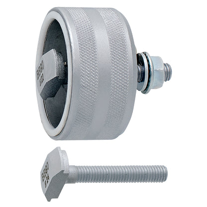 Unior BB90 Removal Tool 1625/2BB90, knurled drift cylinder and stamped extraction bit for pressing out Trek BB90 bearings