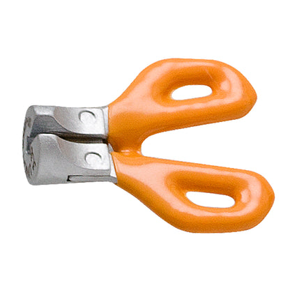 Unior 1630/2P-US Professional Spoke Wrench with orange-coated dual-grip handle and chromed twin spoke nipple jaws