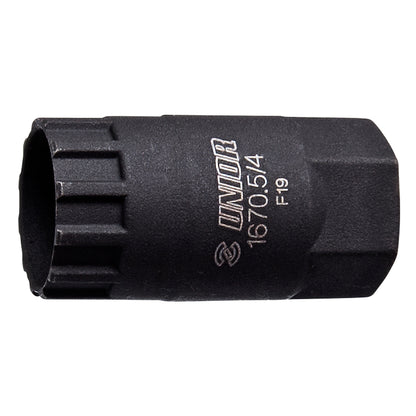 Unior Shimano and SRAM cassette lockring tool 1670.5/4, black forged splined socket with 1/2 inch drive end