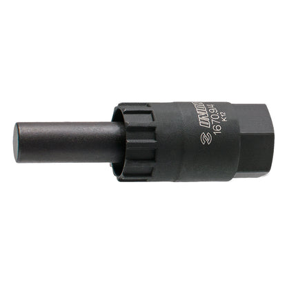 Unior cassette lockring tool 1670.9/4 with 12 mm thru-axle guide pin for Shimano and SRAM cassettes on thru-axle hubs