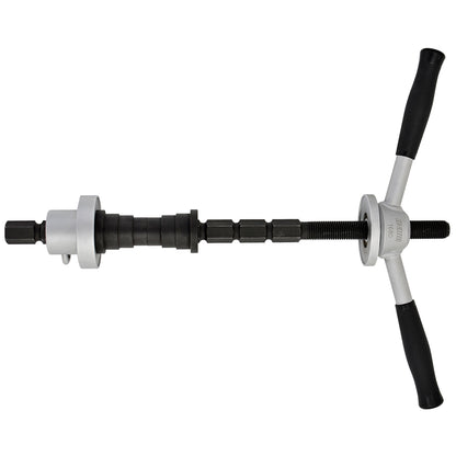 Unior Headset Bearing Cup Press 1680/4, twin-handle threaded shaft press for installing bicycle headset cups in head tube