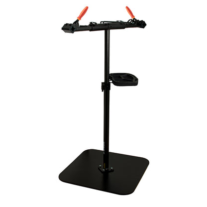 Unior 1693CS Double Arm Professional Repair Stand, two quick-release clamps on a height-adjustable steel post