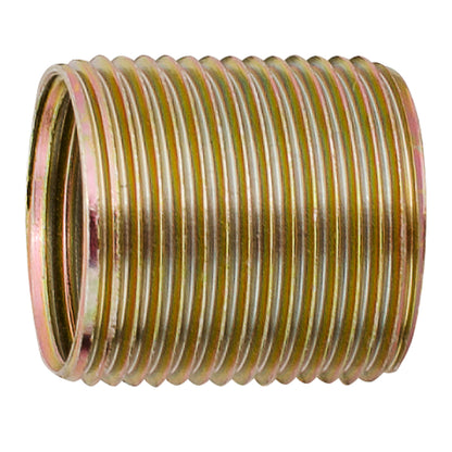 Unior Right Pedal Thread Insert 1695.3A, gold-plated threaded sleeve for restoring stripped 9/16 inch crank arm threads