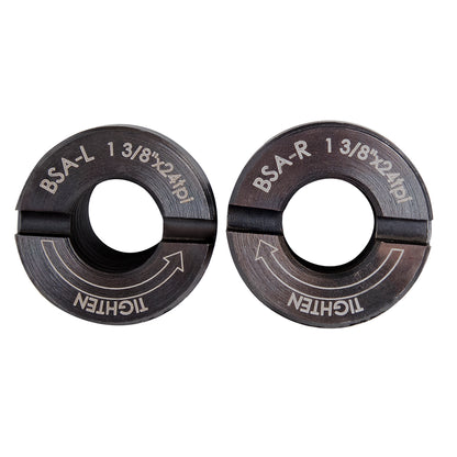Unior bottom bracket facing guide insert pair stamped BSA-L and BSA-R 1 3/8"x24tpi for BSA-threaded shells