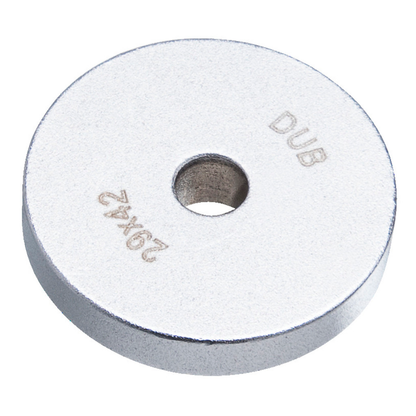 Unior 1721.1 Bearing Press Drift, machined silver puck stamped DUB 29x42 for pressing bicycle bottom-bracket bearings