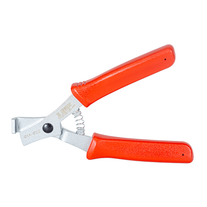 Unior Straight Pull Spoke Pliers 1753/2B-US with red handles, sprung jaws and Ø14-Ø22 marking