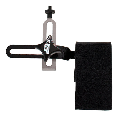 Unior Pocket Wheel Truing Tool 1753/6 with adjustable rim indicator, star knob, and velcro frame strap