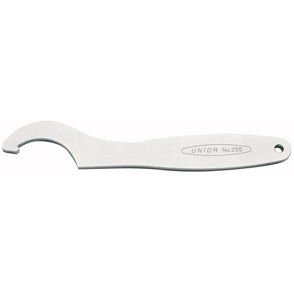 Unior 255/2 hook wrench, chrome vanadium hook spanner for slotted lockrings on fixed-gear cogs, threaded headsets and older bottom brackets