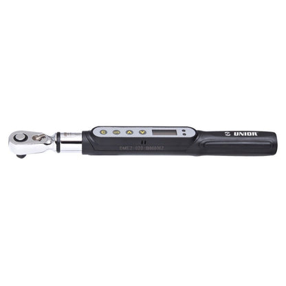Unior Electronic Torque Wrench 266B, 1 to 20 Nm digital ratchet with chrome shaft and LCD calibration display