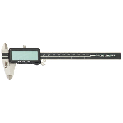 Unior 270A digital vernier caliper, 0 to 150 mm stainless hardened jaws with LCD readout in mm and inches