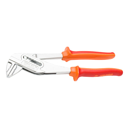 Unior Adjustable Box Slip Joint Pliers 449/1PYTHON, parallel-jaw pliers with red and orange bi-material grip