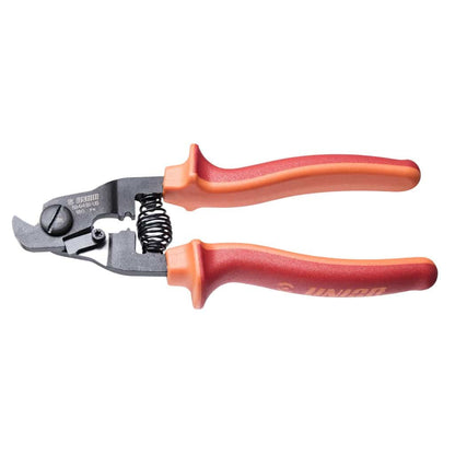 Unior Cable Housing Cutters 584/4BI-US with spring-return jaws and red bi-material handles for clean housing cuts