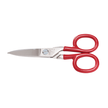 Unior Scissors 582/3P-US, 150 mm stainless steel blade with red coated handle for electricians and shop tasks