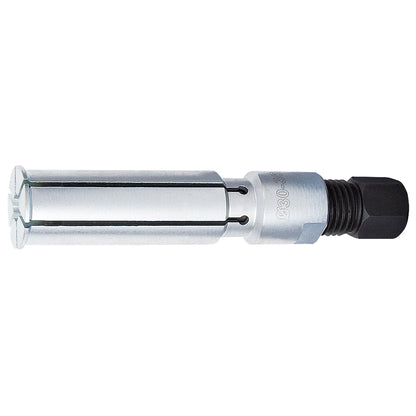 Unior 689.1/4 expandable collet, official photo of the 30-36 mm size (SKU 623094), split plated body and black hex expander