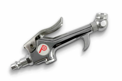 PrestaCycle Mini Inflation Tool, chrome shop air chuck with Presta head for direct compressor tire inflation