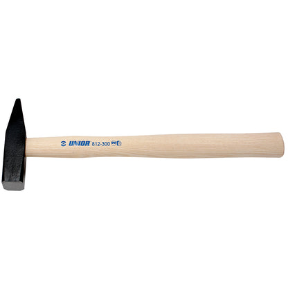 Unior 812 locksmith hammer, drop-forged lacquered steel head and ash wood handle (catalog photo stamped 812-300; this listing is the 200 g size)